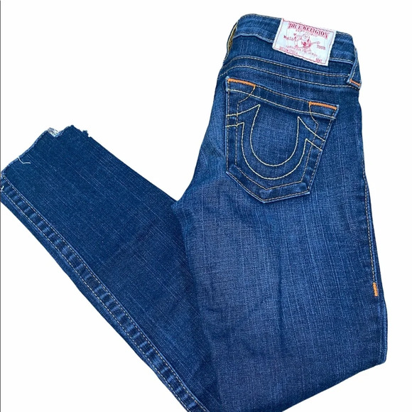 True Religion size 24 raw hem jeans - Picture 4 of 9